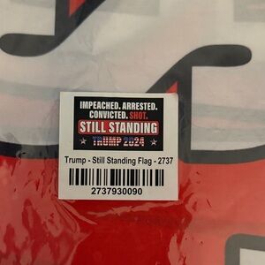 Trump Still Standing Flag - Red and Black